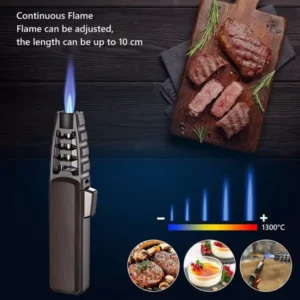 Halloween Big Sale Windproof Straight Torch Blue Flame Lighter