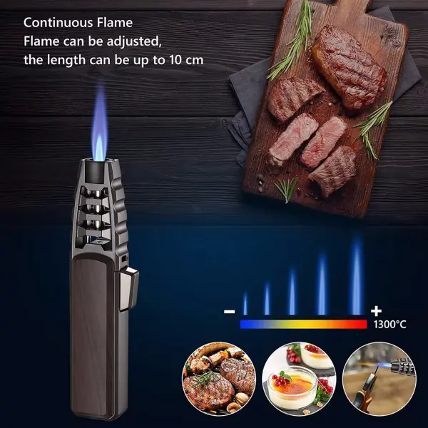 Halloween Big Sale Windproof Straight Torch Blue Flame Lighter