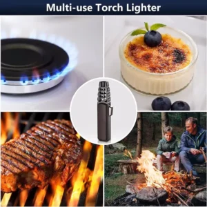 Halloween Big Sale Windproof Straight Torch Blue Flame Lighter