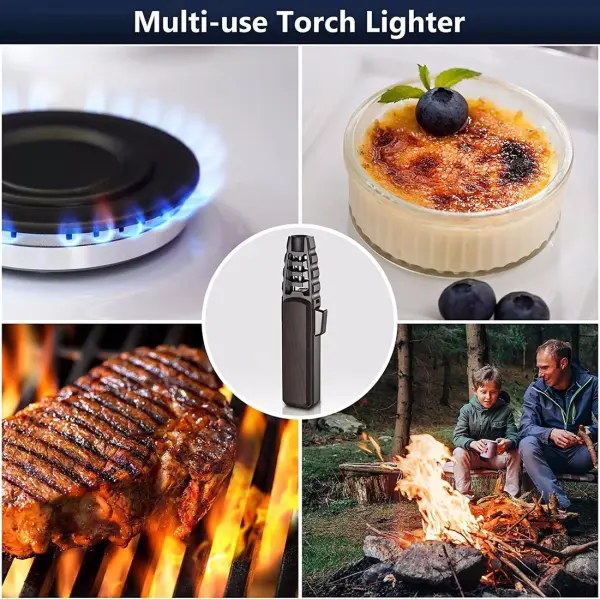 Halloween Big Sale Windproof Straight Torch Blue Flame Lighter