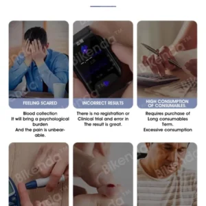 Hermsa™ Precision Noninvasive Bluetooth Blood Glucose and Ketone Testing Medical Device + Exclusive Gift