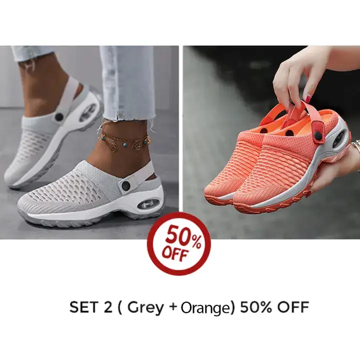 Orthopedic Clogs With Air Cushion Support to Reduce Back and Knee Pressure