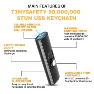 SUPTRUCK™ TinySafety Prime 50,000,000 Stun USB Keychain