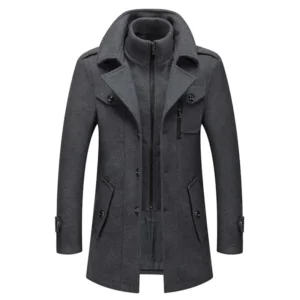 Windproof Wool Two-piece Coat