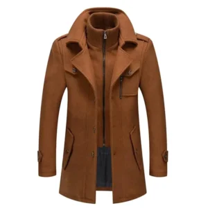 Windproof Wool Two-piece Coat