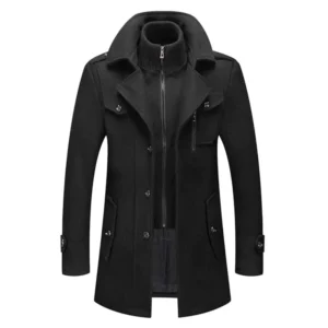 Windproof Wool Two-piece Coat