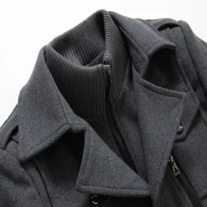 Windproof Wool Two-piece Coat