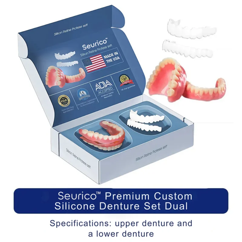 Winter Sale Seurico™ Premium Custom Silicone Denture Set Dual