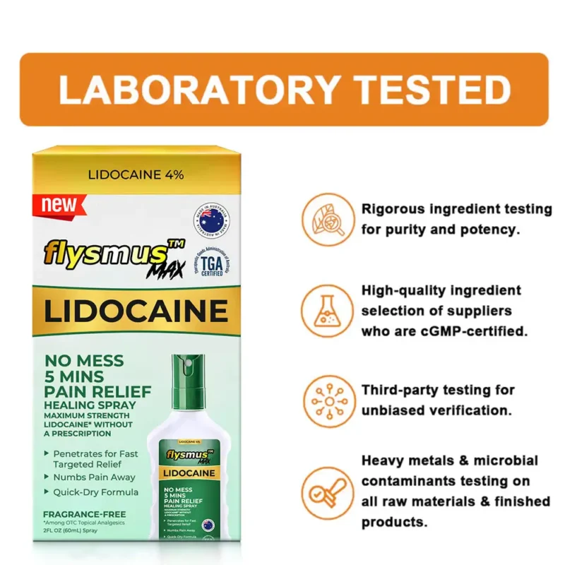 flysmus™ Lidocaine 5Mins Pain Relief Healing Spray