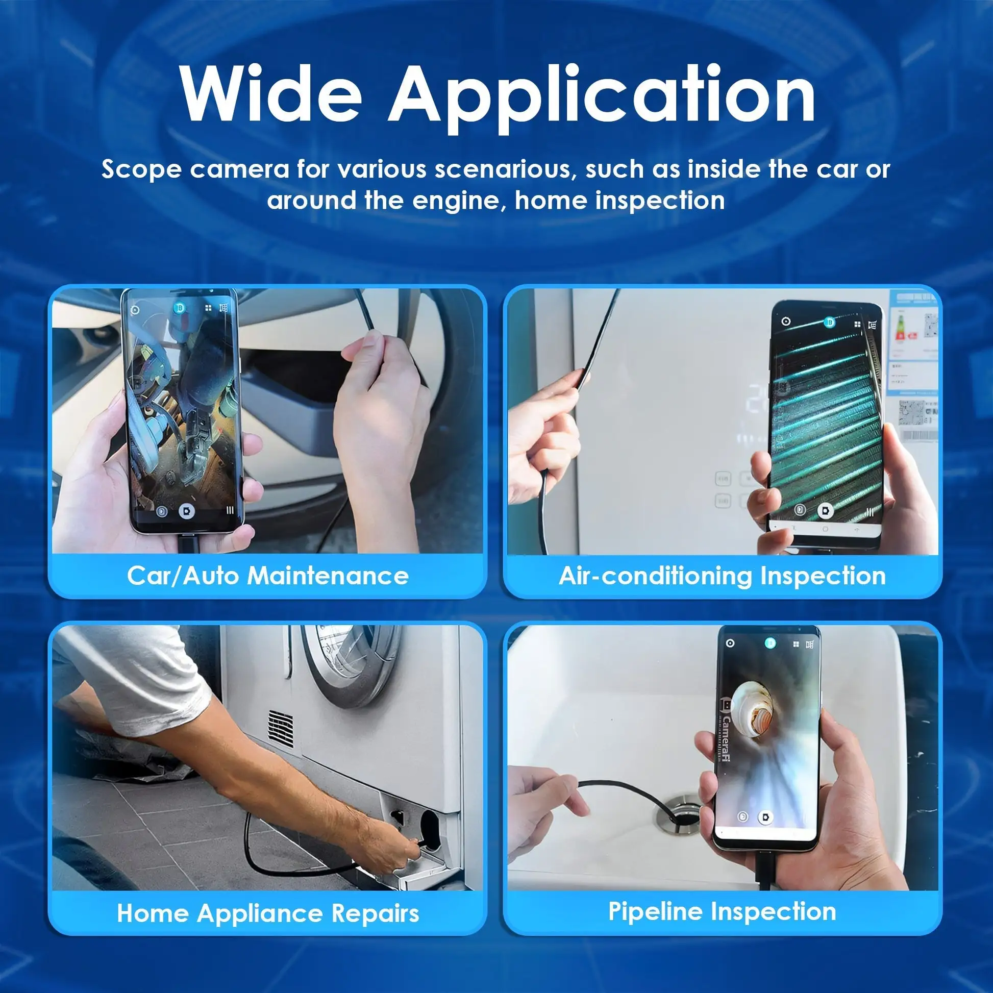Deep View Mini Endoscope Camera for Industrial & Automotive Inspection