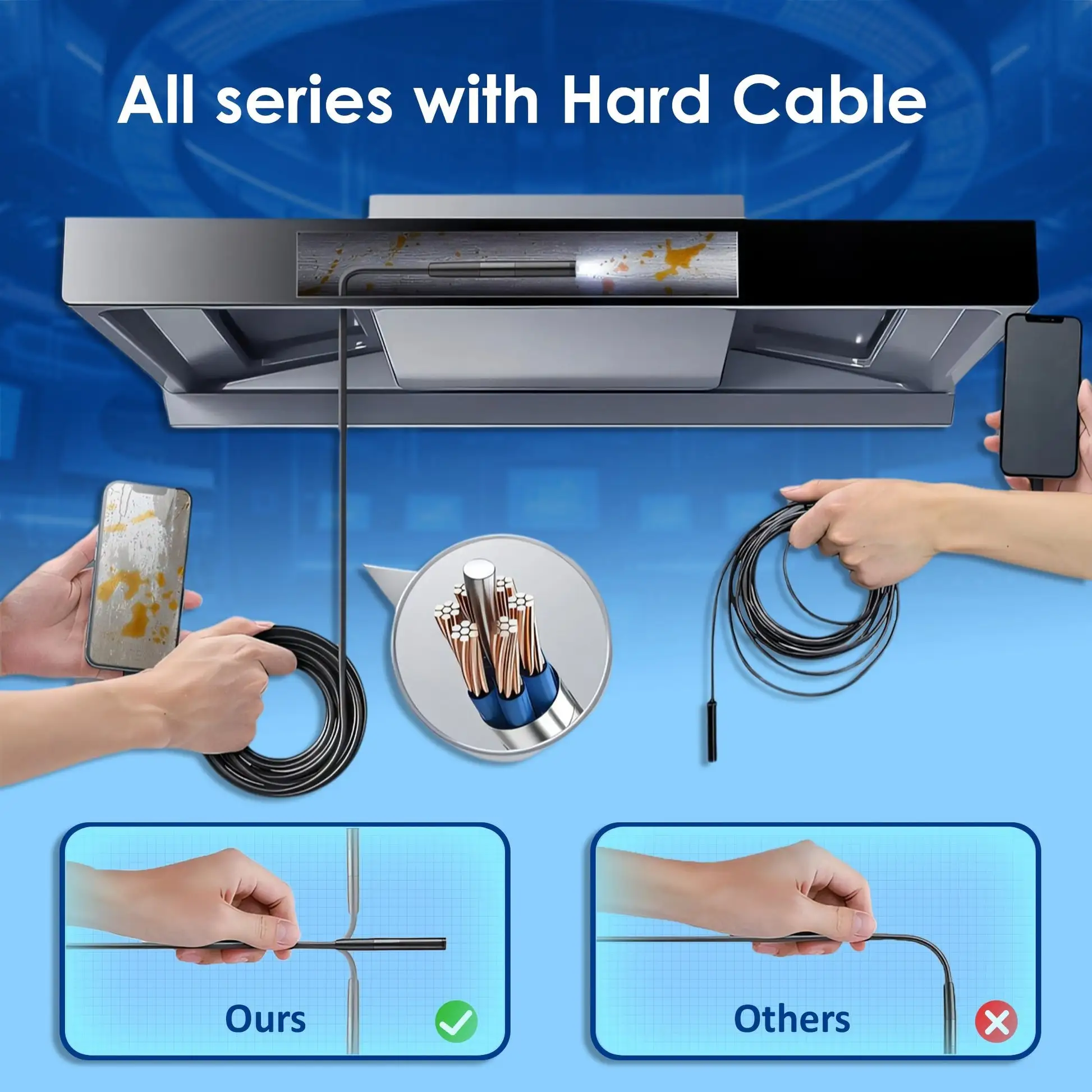 Deep View Mini Endoscope Camera for Industrial & Automotive Inspection