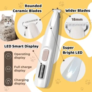 Limited-time offer today only! 💥⏳Waterproof Rechargeable Pet Shaver with LED Light
