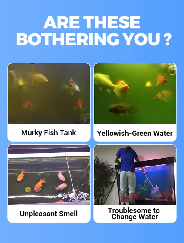 Say goodbye to cloudy, dirty aquarium water! Our Powerful Aquarium Water Purification Tablet is designed to keep your tank fresh, clear, and free from harmful impurities. This fast-acting formula works instantly to remove toxins, eliminate bacteria, and reduce algae buildup, ensuring a safe and thriving environment for your fish.

Aquarium maintenance can be time-consuming, but with these purification tablets, keeping your water clean has never been easier. Just drop a tablet into your aquarium, and watch it work its magic! It helps neutralize ammonia and nitrites, preventing fish stress and illness while also eliminating bad odors.

Perfect for all types of aquariums—whether freshwater or saltwater—this tablet provides long-lasting cleanliness with minimal effort. Keep your aquatic friends happy and your tank looking its best with this powerful yet gentle water purifier!

