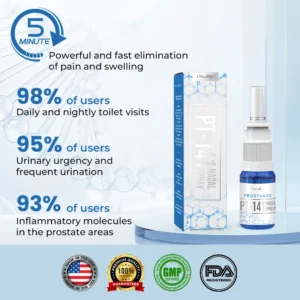 Oveallgo™ PRO ProstaAce PT-141 Nasal Spray👨‍⚕️USA Urological Association (AUA）Approved (Reducing prostate swelling, pain, discomfort, soreness, and urinary fatigue)