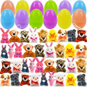 Prefilled Easter Eggs, Filled with Plush Animal Toys