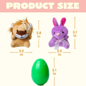 Prefilled Easter Eggs, Filled with Plush Animal Toys