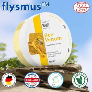 flysmus™Bienengift-Behandlungscreme🐝: Behandlung von Ekzemen, Akne, Altersflecken, Krampfadern, Hautrissen, Pilzinfektionen, Warzen