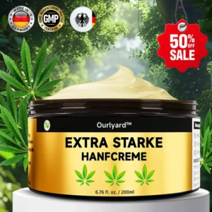 Ourlyard™ Extra Starker Hanfcreme✅Muskel-Massagecreme für Gelenke, Nacken, Knie, Schultern und den unteren Rücken