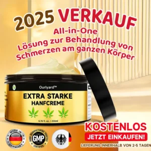 Ourlyard™ Extra Starker Hanfcreme👨‍⚕️Vom Deutsche Gesellschaft für Orthopädie und Unfallchirurgie (DGOU) genehmigt