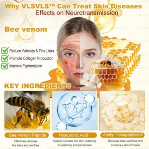 VLSVLS™ Bee Venom Skin Restoration Cream, Anti-aging, Hydrating, Skin Repair, Even Tone, Acne and Dark Spot Treatment, Wart and Mole Removal, Psoriasis Relief