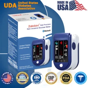 Zakdavi™ High Precision Non-invasive Glucose Meter 👨‍⚕️Clinical certification & 99.9% Accuracy