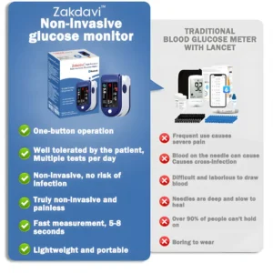 Zakdavi™ High Precision Non-invasive Glucose Meter 👨‍⚕️Clinical certification & 99.9% Accuracy