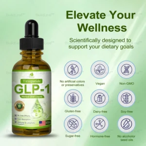 𝐁𝐮𝐢𝐥𝐝𝐋𝐞𝐚𝐟® 𝐓𝐢𝐫𝐳𝐞𝐩𝐚𝐭𝐢𝐝𝐞 𝐆𝐋𝐏-𝟏 𝐇𝐞𝐫𝐛𝐚𝐥 𝐎𝐫𝐚𝐥 𝐋𝐢𝐪𝐮𝐢𝐝 𝐓𝐚𝐫𝐠𝐞𝐭𝐬: 𝐎𝐛𝐞𝐬𝐢𝐭𝐲, 𝐋𝐲𝐦𝐩𝐡𝐞𝐝𝐞𝐦𝐚, 𝐃𝐢𝐚𝐛𝐞𝐭𝐞𝐬, 𝐂𝐚𝐫𝐝𝐢𝐨𝐯𝐚𝐬𝐜𝐮𝐥𝐚𝐫 𝐝𝐢𝐬𝐞𝐚𝐬𝐞, 𝐇𝐢𝐠𝐡 𝐛𝐥𝐨𝐨𝐝 𝐩𝐫𝐞𝐬𝐬𝐮𝐫𝐞, 𝐅𝐚𝐭𝐭𝐲 𝐥𝐢𝐯𝐞𝐫, 𝐚𝐧𝐝 𝐆𝐮𝐭 𝐡𝐞𝐚𝐥𝐭𝐡 𝐢𝐬𝐬𝐮𝐞𝐬