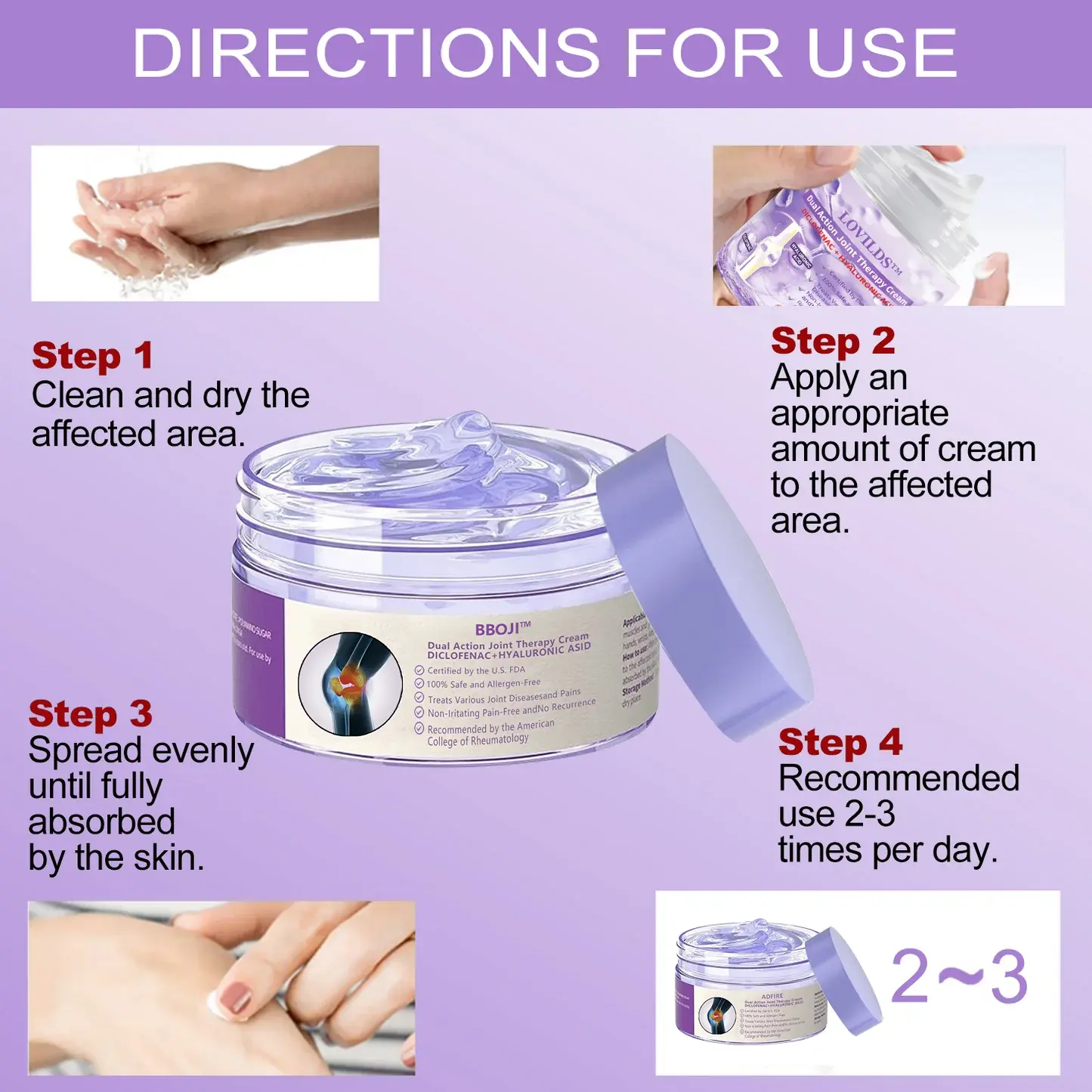 BBOJI® 7 Day Rapid Joint & Bone Therapy Cream USA Orthopedics (AAOS) Approved