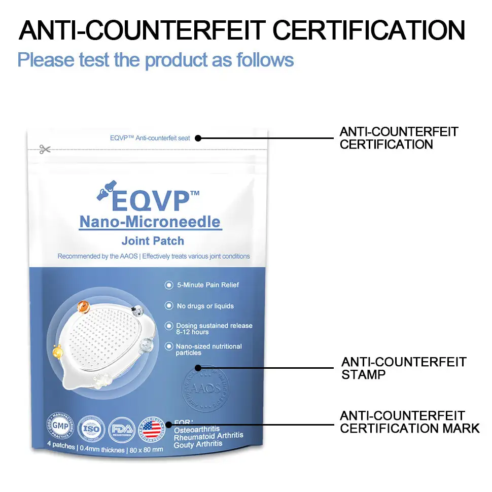 EQVP® Hyaluronic Acid Nano-microneedle joint patch