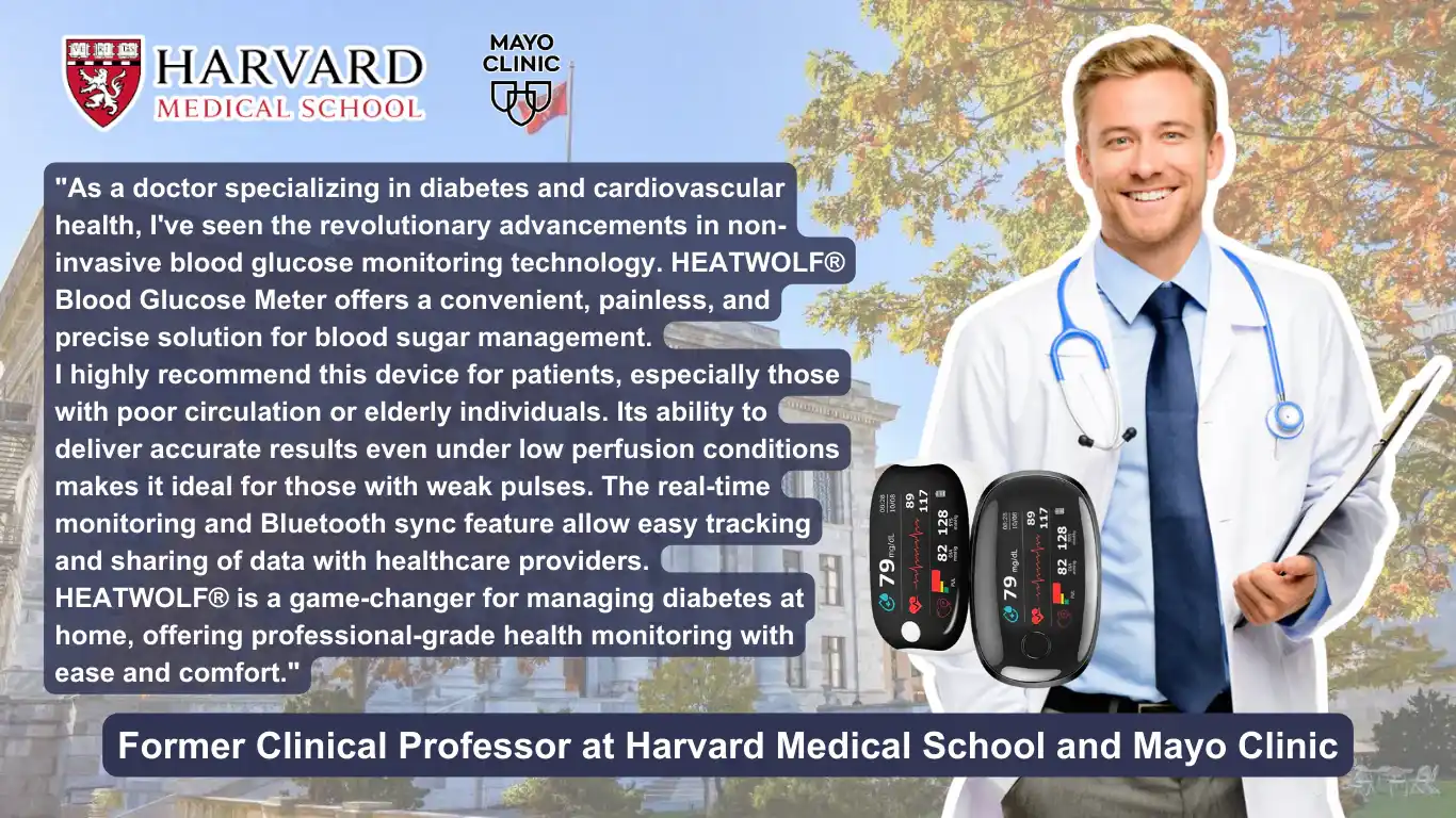 HEATWOLF® GlucoSense Laser Blood Glucose Monitoring Device
