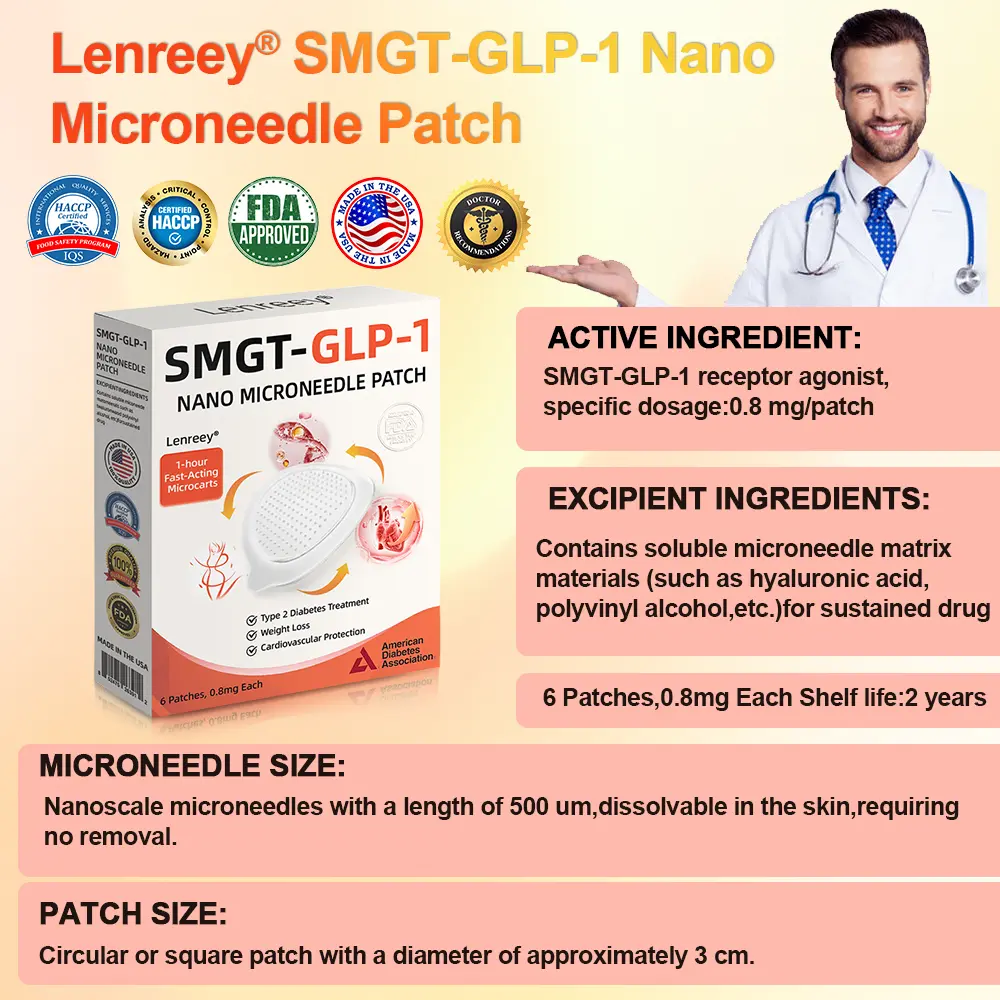 how to use lenreey glp-1 nano microneedle patch Lenreey® SMGT-GLP-1 Nano Microneedle Patch