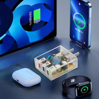 NOWORDUP® Transparent Intelligent QC4.0 Adapter (2:3:5 Ports)