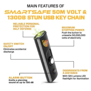 Suptruck™ SmartSafe 3-in-1 Stun Alert Keychain