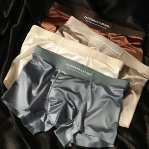 Luxury Ice Silk Men's Boxers---Antibacterial Silk Lining 🐰