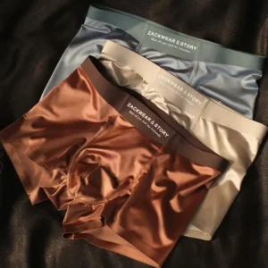 Luxury Ice Silk Men's Boxers---Antibacterial Silk Lining 🐰