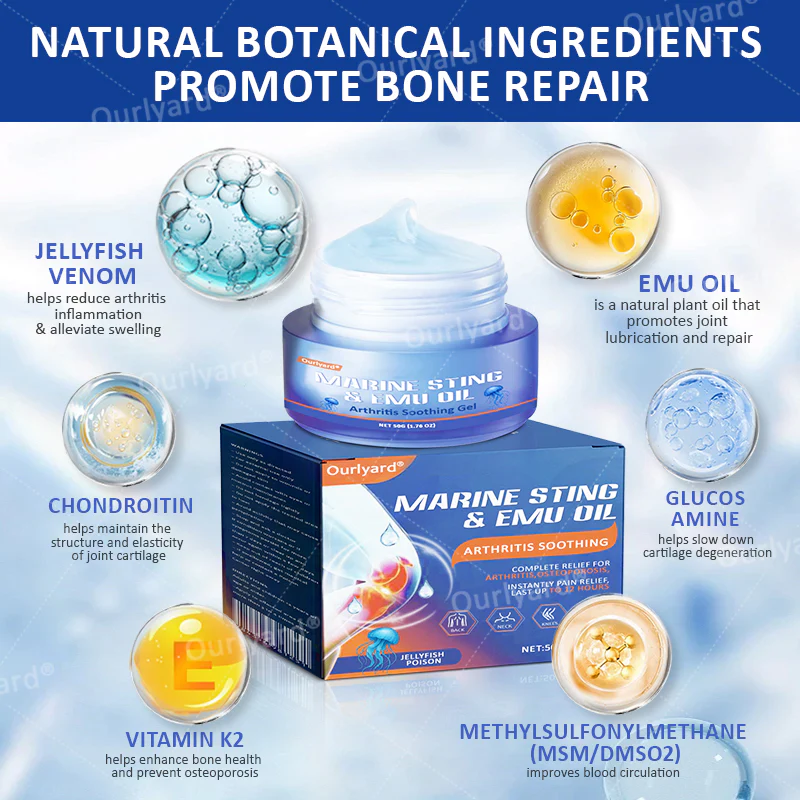 Ourlyard® Marine Sting & Emu Oil Arthritis Soothing Gel (FDA Approved)