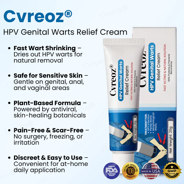 Cvreoz® HPV Genital Warts Relief Cream