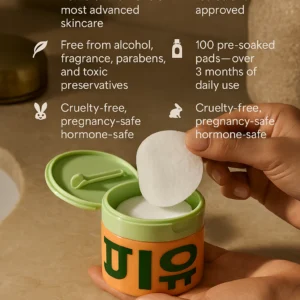 Korean Anti-Aging Toner Pads – Fades Dark Spots & Wrinkles Fast (100 Pads)