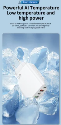 NOWORDUP® GaN 65W Intelligent Charger (3*USB-C +2*PD Type C)