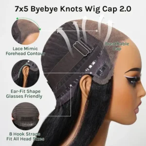 Hair Straight Bob Wig 7x5 Pre-Bleached Natural Looking Glueless Wig with Invisi Drawstring
