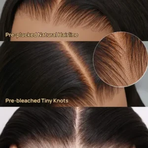 Hair Straight Bob Wig 7x5 Pre-Bleached Natural Looking Glueless Wig with Invisi Drawstring