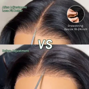 Hair Straight Bob Wig 7x5 Pre-Bleached Natural Looking Glueless Wig with Invisi Drawstring