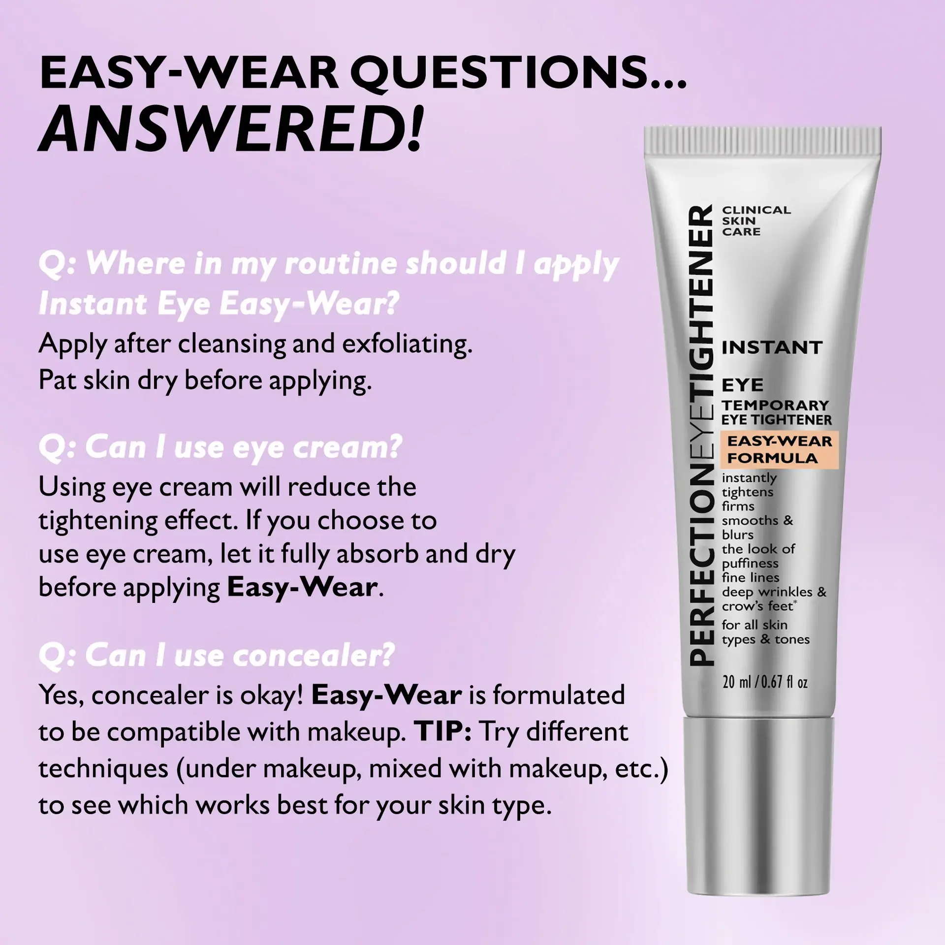 Instant Eye Tightener Easy-Wear Formula With Brush Free!