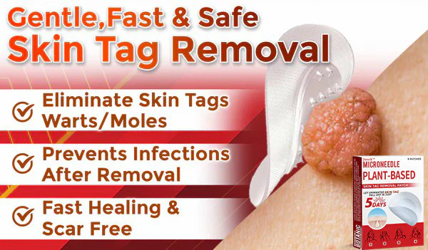 Juxek™ MicroNeedle Plant-based Skin Tag Removal Patch Made in the USA