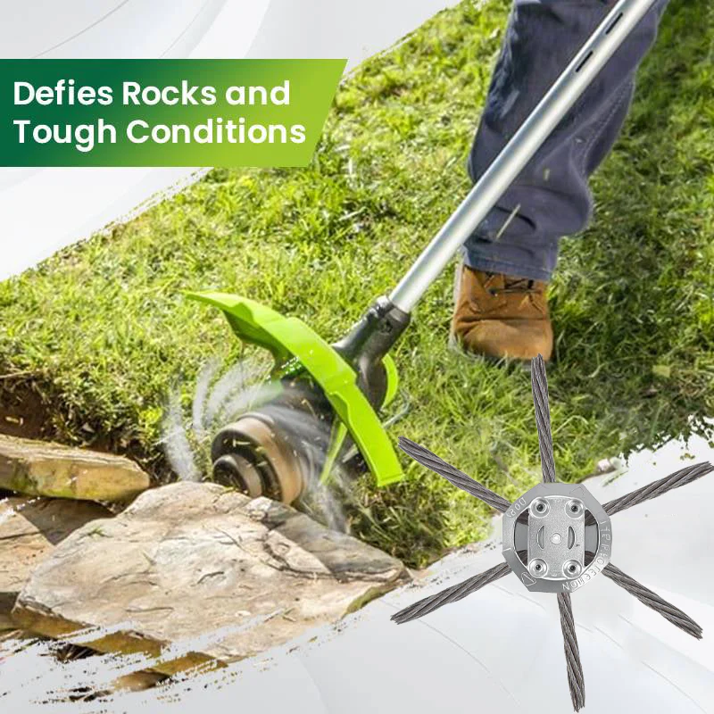 Last Day 75% OFF – 6" Steel Wire Brush Cutter for Electric Trimmers | Tough on Weeds & Rust