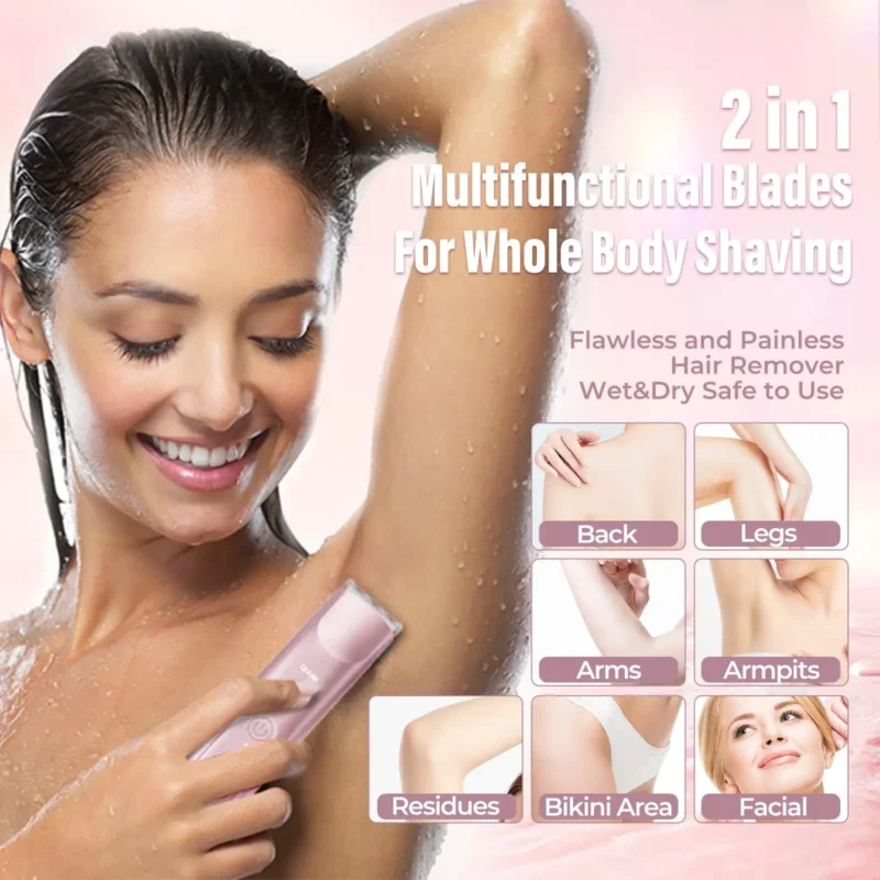 QIAWI 2-in-1 Ladies Hair Removal Device – Dual Blade Design