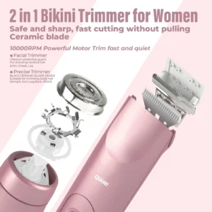 QIAWI 2-in-1 Ladies Hair Removal Device – Dual Blade Design
