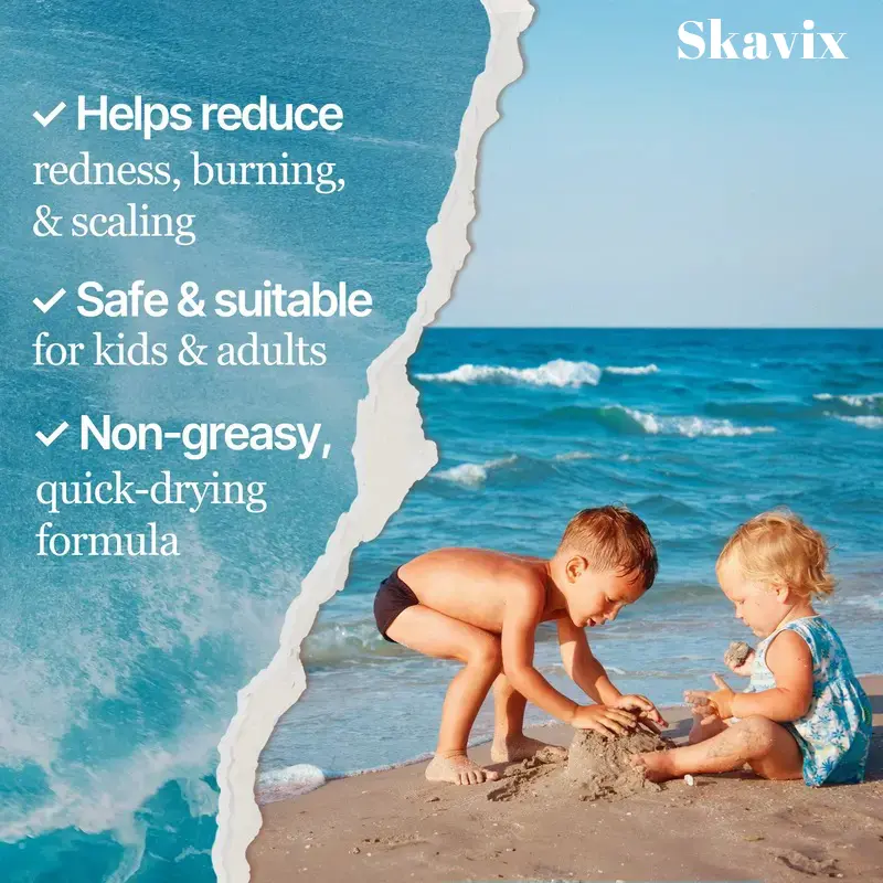 Skavix Natural soothing cream - relieves eczema and psoriasis - marine minerals - for sensitive skin - moisturizing eczema cream for dry skin