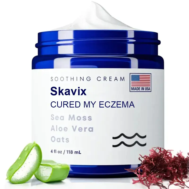 Skavix Natural soothing cream - relieves eczema and psoriasis - marine minerals - for sensitive skin - moisturizing eczema cream for dry skin