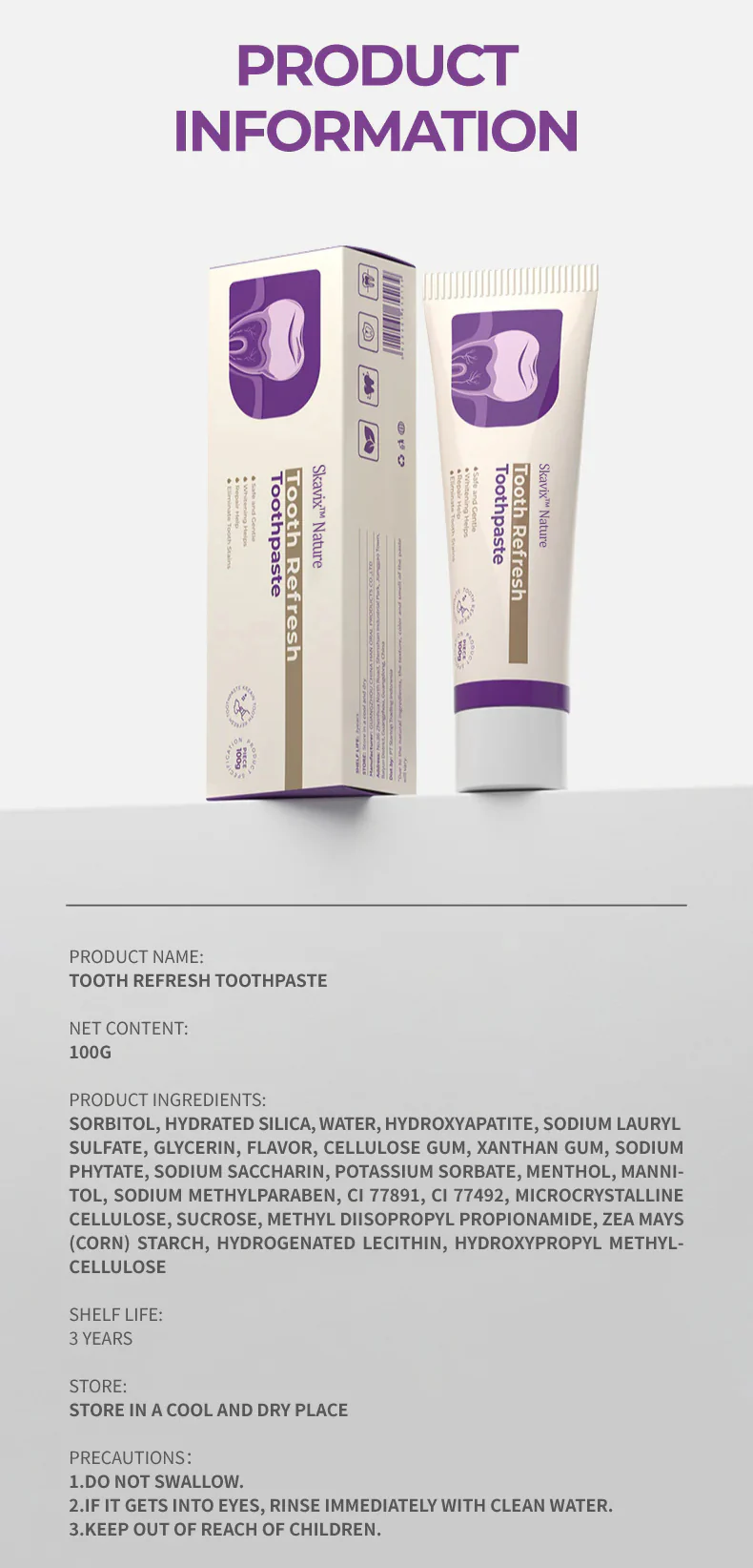 Skavix™ Nature Oral Care Toothpaste
